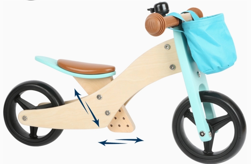 DRAISIENNE TRICYCLE 2 EN 1 TURQUOISE