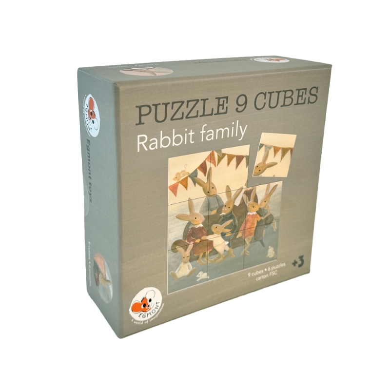 PUZZLE CUBES FAMILLE LAPIN